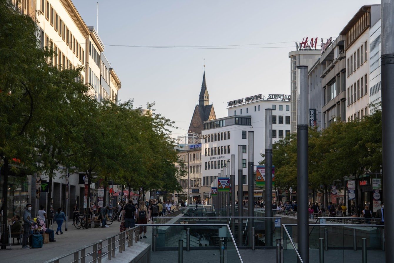 Die Bahnhofstraße in Hannover